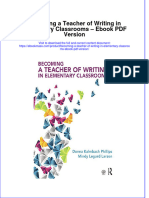 Becoming A Teacher of Writing in Elementary Classrooms Version Full Chapter PDF