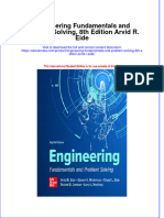 (Download PDF) Engineering Fundamentals and Problem Solving 8Th Edition Arvid R Eide Ebook Online Full Chapter