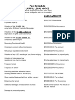 Fee Schedule