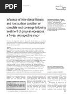 Pini‐Prato 등 - 2015 - Influence of inter-dental tissues and root surface