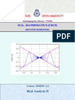 2nd Semester Real Analysis MMDSE 2.2