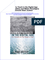 Full Download Learning To Teach in The Digital Age New Materialities and Maker Paradigms in Schools Sean Justice Ebook Online Full Chapter PDF