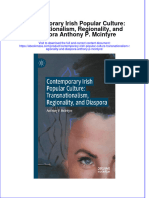 Contemporary Irish Popular Culture Transnationalism Regionality and Diaspora Anthony P Mcintyre Full Chapter PDF