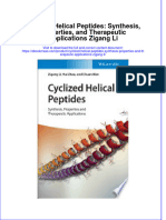 Cyclized Helical Peptides Synthesis Properties and Therapeutic Applications Zigang Li Full Chapter PDF