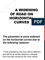 Extra Widening of Road On Horizontal Curves