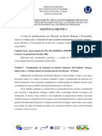 Sequência Didática e Estrutura Curricular - CDHD