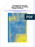 (Download PDF) Death Perspectives From The Philosophy of Biology 1St Edition Philippe Huneman Full Chapter PDF