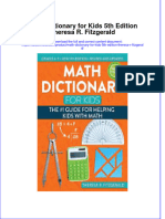 Full Download Math Dictionary For Kids 5Th Edition Theresa R Fitzgerald Ebook Online Full Chapter PDF