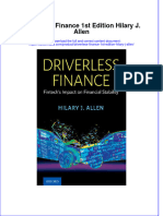 (Download PDF) Driverless Finance 1St Edition Hilary J Allen Full Chapter PDF