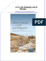 (Download PDF) Education in Late Antiquity Jan R Stenger Full Chapter PDF