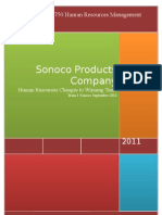 Sonoco Products Company: U21Global - MBA 750 Human Resources Management