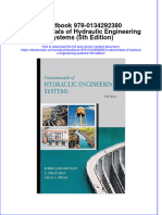 (Download PDF) Etextbook 978 0134292380 Fundamentals of Hydraulic Engineering Systems 5Th Edition Full Chapter PDF