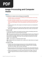 Image Processing and Computer Vision (Notes)