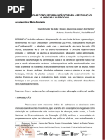 A Horta Escolar Como Recurso Didático para A Reeducação Alimentar E Nutricional Área Temática: Meio Ambiente