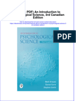 (Download PDF) An Introduction To Psychological Science 3Rd Canadian Edition Full Chapter PDF