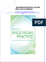 (Download PDF) Essence of Anesthesia Practice Fourth Edition Lee A Fleisher Full Chapter PDF