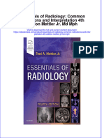 (Download PDF) Essentials of Radiology Common Indications and Interpretation 4Th Edition Mettler JR MD MPH Full Chapter PDF