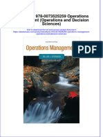 (Download PDF) Etextbook 978 0073525259 Operations Management Operations and Decision Sciences Full Chapter PDF