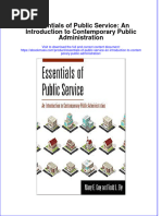 Essentials of Public Service An Introduction To Contemporary Public Administration Full Chapter PDF