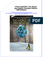 (Download PDF) Etextbook 978 0133870251 The World of Psychology Eighth Canadian Edition 8Th Edition Full Chapter PDF