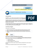 Lesson 8 Using ICT in Mathematics Teaching