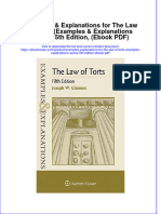 Examples Explanations For The Law of Torts Examples Explanations Series 5Th Edition PDF Full Chapter PDF