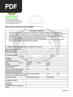 Application Form For Employment