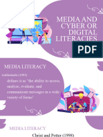 Media and Cyber or Digital Literacy