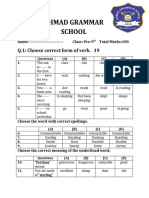 Ags Pre-9th English Final Paper