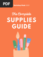 Supplies Guide - Workshop Week 2024