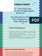 1.4.a.4.2. Teori Motivasi, Hukuman Dan Penghargaan, Restitusi