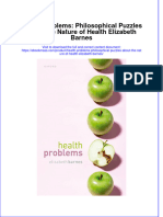 Health Problems Philosophical Puzzles About The Nature of Health Elizabeth Barnes Full Chapter PDF