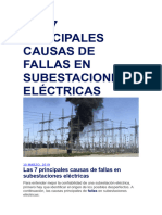 Las 7 Principales Causas de Fallas en Subestaciones Eléctricas