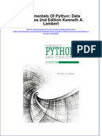 (Download PDF) Fundamentals of Python Data Structures 2Nd Edition Kenneth A Lambert Full Chapter PDF