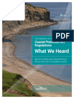 Coastal Protection Act Regulations What We Heard