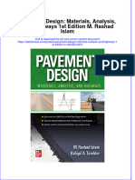 (Download PDF) Pavement Design Materials Analysis and Highways 1St Edition M Rashad Islam Full Chapter PDF