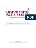 Les Négociations Collectives Du Télétravail: SAE 4.GPRH.02 - Dialogue Social