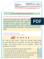 Ficha de Refuerzo COM. Mayúscula y El Punto