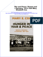 Emassfile - 878hunger in War and Peace Women and Children in Germany 1914 1924 Mary Elisabeth Cox Full Chapter PDF