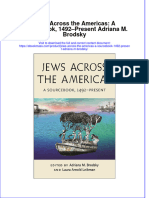 (Download PDF) Jews Across The Americas A Sourc1492 Present Adriana M Brodsky Full Chapter PDF