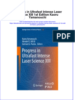 (Download PDF) Progress in Ultrafast Intense Laser Science Xiii 1St Edition Kaoru Yamanouchi Full Chapter PDF