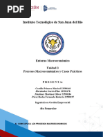 Instituto Tecnológico de San Juan Del Río: Entorno Macroeconómico Unidad 3 Procesos Macroeconómicos y Casos Prácticos