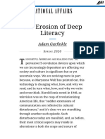 The Erosion of Deep Literacy - National Affairs