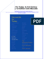 Keywords For Today A 21St Century Vocabulary 1St Edition Colin Maccabe Full Chapter PDF