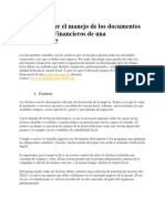 Cuál Debe Ser El Manejo de Los Documentos Contables y Financieros de Una Organización