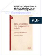 Land Acquisition and Compensation in India Mysteries of Valuation 1St Ed 2020 Edition Sattwick Dey Biswas Full Chapter PDF