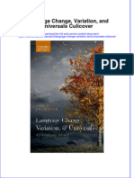 Language Change Variation and Universals Culicover Full Chapter PDF