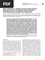 Brain Interleukin-1 Mediates Chronic Stress-Induced Depression in Mice Via Adrenocortical Activation and Hippocampal Neurogenesis Suppression