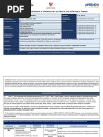 Planificador de La Experiencia de Aprendizaje N°7 Del Area de Educacion para El Trabajo