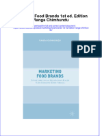 Marketing Food Brands 1St Ed Edition Ranga Chimhundu Full Chapter PDF